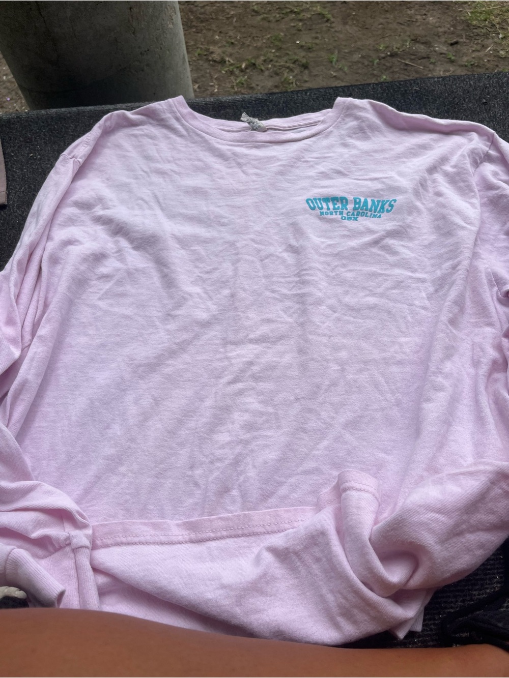 Outer Banks Pink Long Sleeve Tee - Women's Casual Top